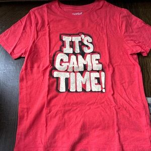 Cat & Jack Bright Red 'It's Game Time!' Tee
